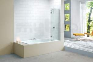 Merlyn Ionic Enclosures -  Ionic 2 Panel Hinged Bath Screen Lh