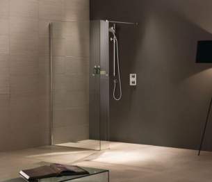 Matki Shower Doors and Panels -  Matki Wet Room Awl1500 Walkin Left Hand Sil/cl