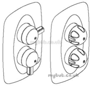 Rada And Meynell Commercial Showers -  Rada Exact 427.02 Built In Valve Only Chrome Plated