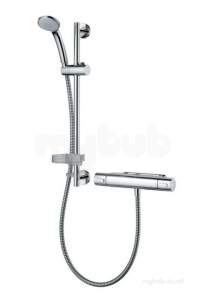 Ideal Standard Showers -  Ideal Standard Chrome Modern 308 Mm Thermostatic Shower Kit From The Ceratherm Suite