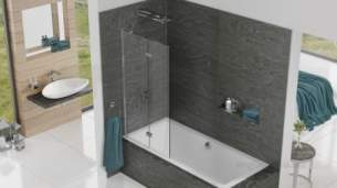 Kudos Enclousures and Screens -  Kudos Inspire 2pnl Bathscreen In-fold Rh