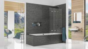 Kudos Enclousures and Screens -  Kudos Inspire 4pnl Bathscreen In-fold Rh