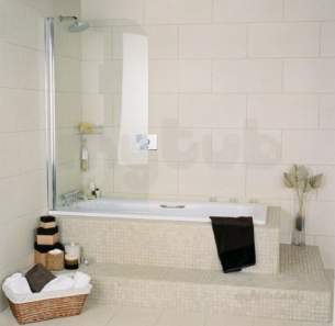 Roman Shower Enclosures -  Roman 810-825 Collage Bath Screen Silver