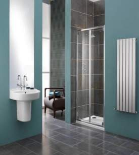 Showerlux Glide Enclosures -  Showerlux Glide Bifold Door 900mm Silver/clear Glass