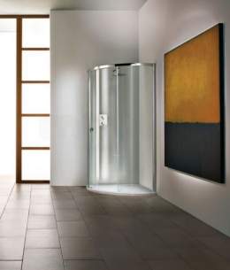 Matki Shower Doors and Panels -  New Radiance Curved 825mm Left Hand Sil Clr C/w Nrxc825 Lh