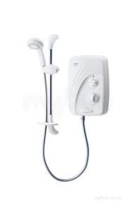 Triton Electric Showers -  Triton T80si Pumped Shower 8.5 Kw White Chrome Plated