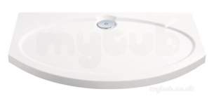 Coram Waterguard Shower Trays -  Coratech 1200 Bow Front Slimline Wh