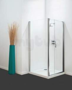 Coram Optima Enclosures -  Optima Pivot Door 1000mm Plain Glass Chr