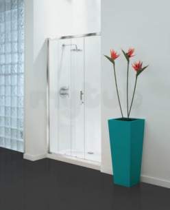 Coram Optima Enclosures -  Optima Sliding Door 1000mm Plain Gls Chr