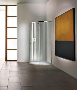 Matki Shower Doors and Panels -  New Radiance Curved 1000mm Left Hand Sil Cl C/w