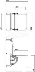 Doc M Pack -  Avalon Folding Shower Seat Doc.m Compliant White Av8800wh