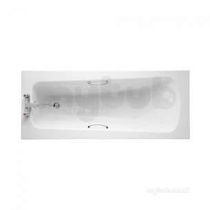 Sandringham 21 Acrylic Baths and Panels -  Armitage Shanks Sandringham 21 E0288 1700mm W/s Bath Plus Grips Wh