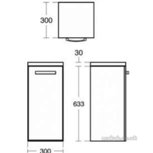 Ideal Standard Sottini Sundries -  Ideal Standard Sottini Fn Base 300 Rsi/gry Storage Unt