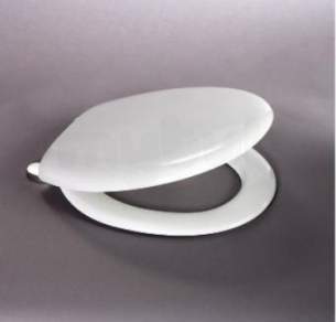 Carrara and Matta Toilet Seats -  Thermoset Inox Seat And Cover Ss Hinges Wh