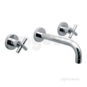 Vado Brassware -  3 Hole Basin Mixer Plus 200mm Spout Wall Mtd