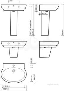 Twyford Encore -  Encore Washbasin 600x510 1 Tap Er4231wh