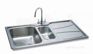 Carron Trade Sinks -  Zeta 15b Rev Pol Ss Sink And Alba Tap Pck