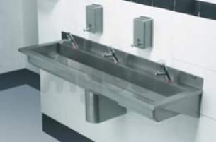 Sissons Stainless Steel Products -  Saracen 1500mm 3th Wash Trough Ss