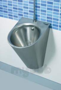 Sissons Stainless Steel Products -  Saracen Wall Mounted Pod Urinal Ss