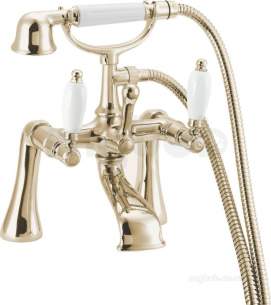 Deva Brassware -  Ge03/501 Georgian Gold Bath Shower Mixer