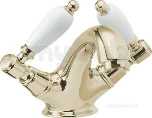 Deva Brassware -  Ge04/501 Georgian Gold Mono Basin Mixer