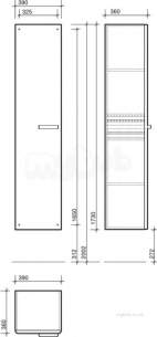 Twyford Galerie Plan Furniture -  Galerie Tall Cabinet Lh/rh White Gl0700wh