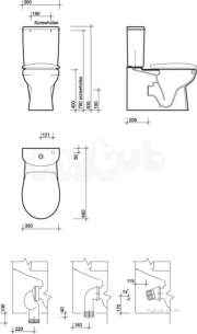 Twyford Mid Market Ware -  Galerie Close Coupled Cistern 6/4 Push Button Gn2396wh