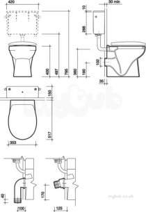 Galerie Back-to-wall Toilet Pan Gn1438wh