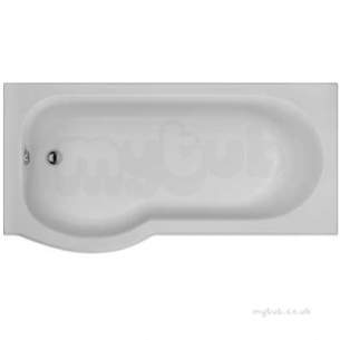 Twyfords Acrylic Baths -  Galerie Optimise Offset Shower Bath 1700x750/850 Left Hand No Tap Gp8730wh