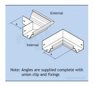 Alumasc Rainwater Products -  Pln 113mm X76mm Gx 90 Ext Ang Gxm1/ea90a