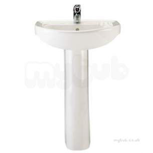 Twyford Mid Market Ware -  Twyford Omni Full Pedestal Gr4910wh