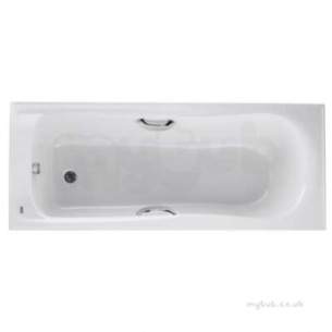 Twyfords Acrylic Baths -  Galerie Bath 1500x700 No Tap. Inc Grips Gn8420wh