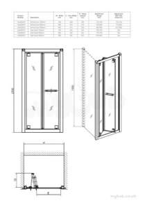 Twyford Geo6 and Hydr8 Enclosures -  Geo6 Bifold Door 760mm Left Hand Or Right Hand G63200cp