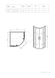 Twyford Outfit Total Install Showers -  Geo6 Quadrant 800x800mm G64703cp