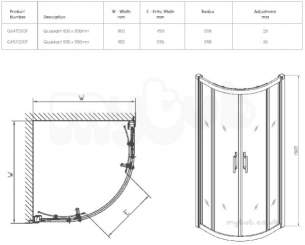 Twyford Outfit Total Install Showers -  Geo6 Quadrant 800x800mm G64703cp