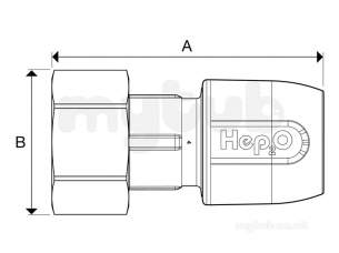 Hep2O Underfloor Heating Pipe and Fittings -  Hep2o Hd25 Straight Tap Connector 15x3/4