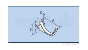 Alumasc Rainwater Products -  Plain 4 Inch Hr Fascia Bracket Hr1/14