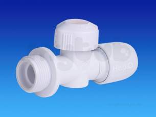 Hep2O Underfloor Heating Pipe and Fittings -  Hep2o Hx38 Hot/cold Service Valve 15x3/4