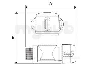 Hep2O Underfloor Heating Pipe and Fittings -  Hep2o Hx43 Mdpe X Pb Stopcock 25x22