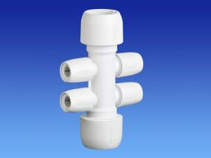 Hep2O Underfloor Heating Pipe and Fittings -  Hep2o Hx94b 2x2 Port Manifold 22x10