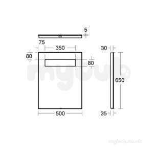 Ideal Standard Concept Furniture -  Ideal Standard Strada Mirror 1300 W/lamp