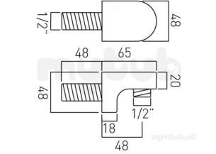 Vado Brassware -  Vado Lif-outlet-c/p Life Wall Outlet