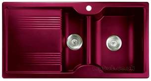 Rangemaster Sinks -  Lunar 985508 15b Cranberry And Acc Pack