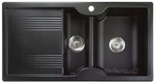 Rangemaster Sinks -  Lunar 985508 15b Black And Acc Pack