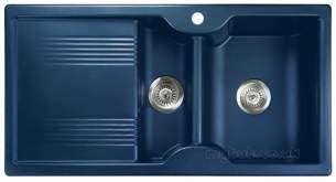 Rangemaster Sinks -  Lunar 985508 15b Regal Blue And Acc Pack