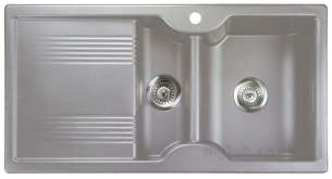 Rangemaster Sinks -  Lunar 985508 15b Silver And Acc Pack