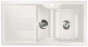 Rangemaster Sinks -  Lunar 985508 15b White And Acc Pack