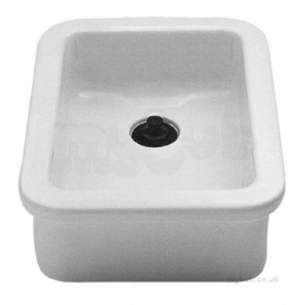 Twyfords Commercial Sanitaryware -  Lab Sink 390x255x160 No Overflow Plain Fc1414wh