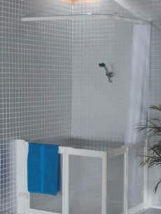 Neaco Shower Trays -  Neaco 2pce 1486x821mm Grill And Frame Wh