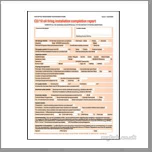 Regin Products -  Regin Oil Fired Install Report Pad 50